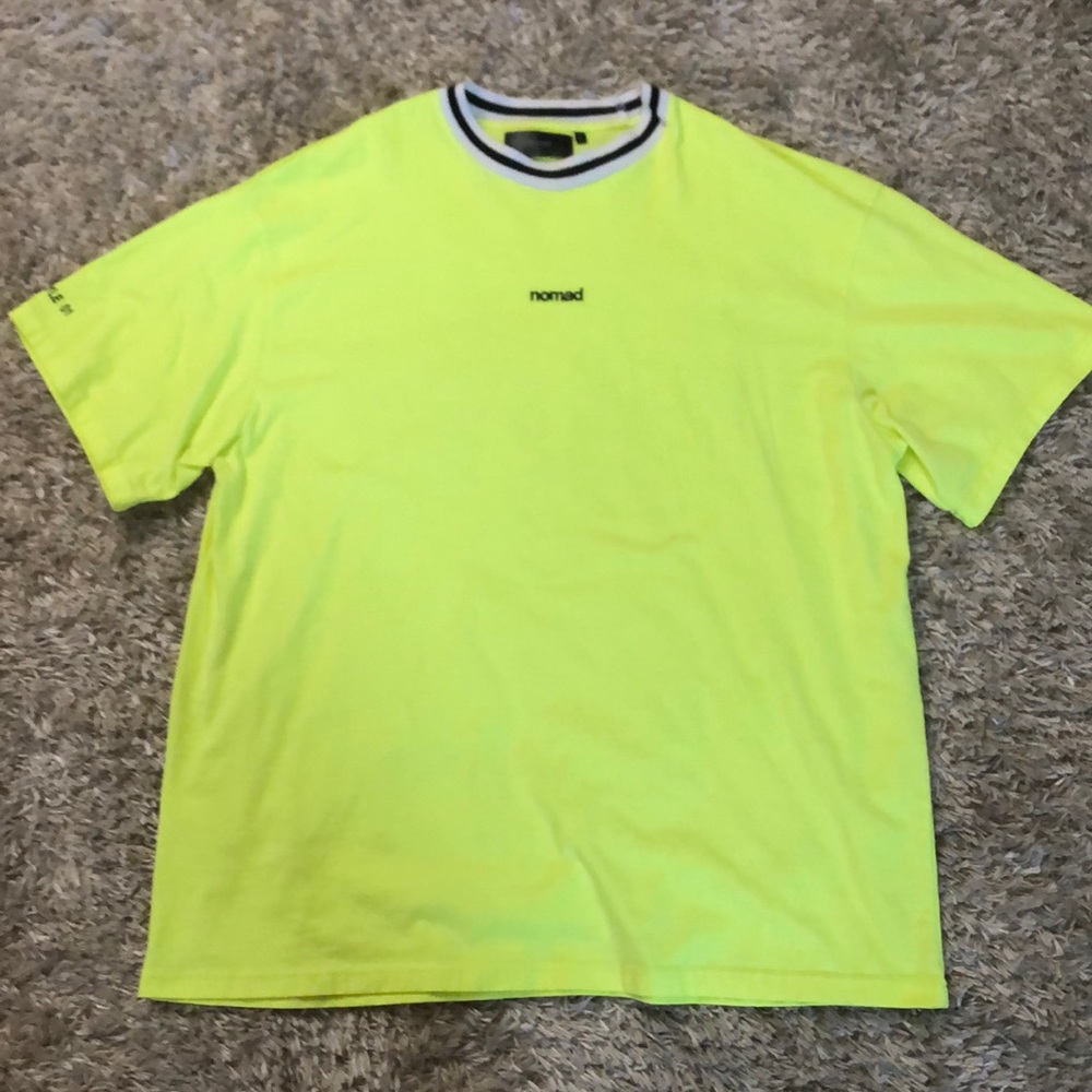 Yellow oversized shirt.